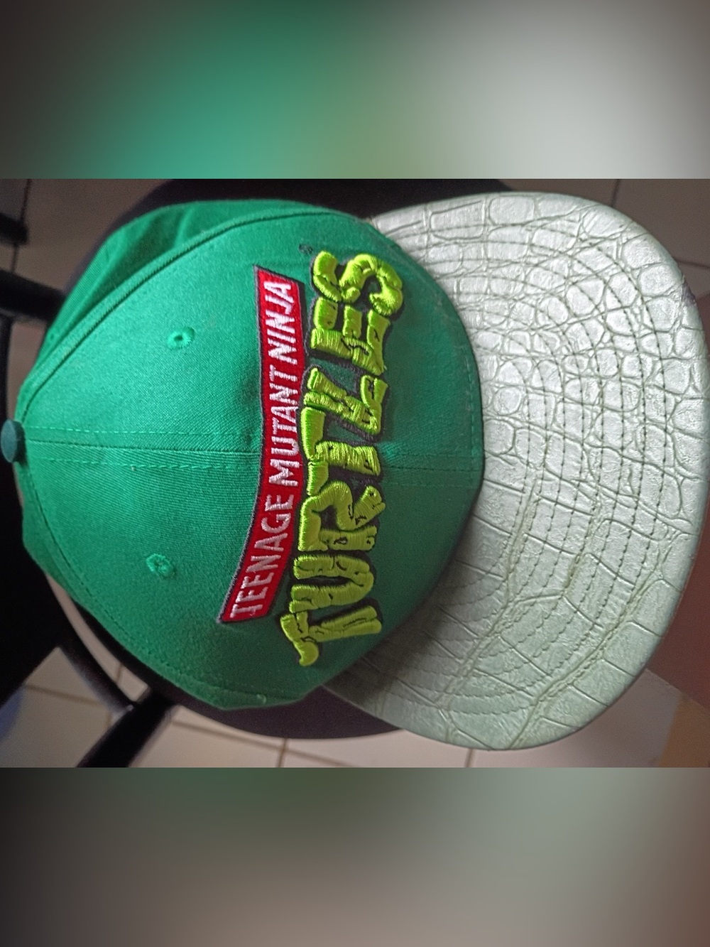 New Era Teenage Mutant Ninja Turtles Green Snapback with reptile brim 2014/15